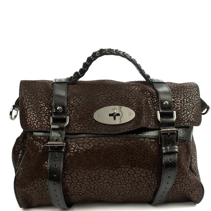 Mulberry Satchel Alexa in Brown, Leather — Front View