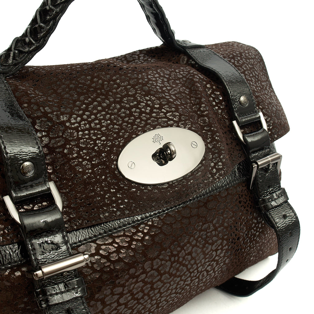 Mulberry Satchel Alexa in Brown, Leather — Side View