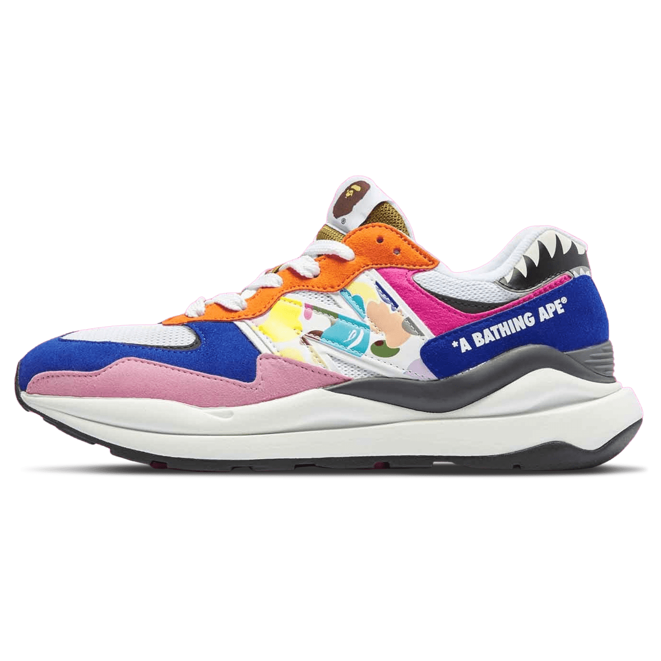 BAPE x New Balance 57/40 'Multi-Color' — UK 3.5 | EU 36 | US 4 — Front View
