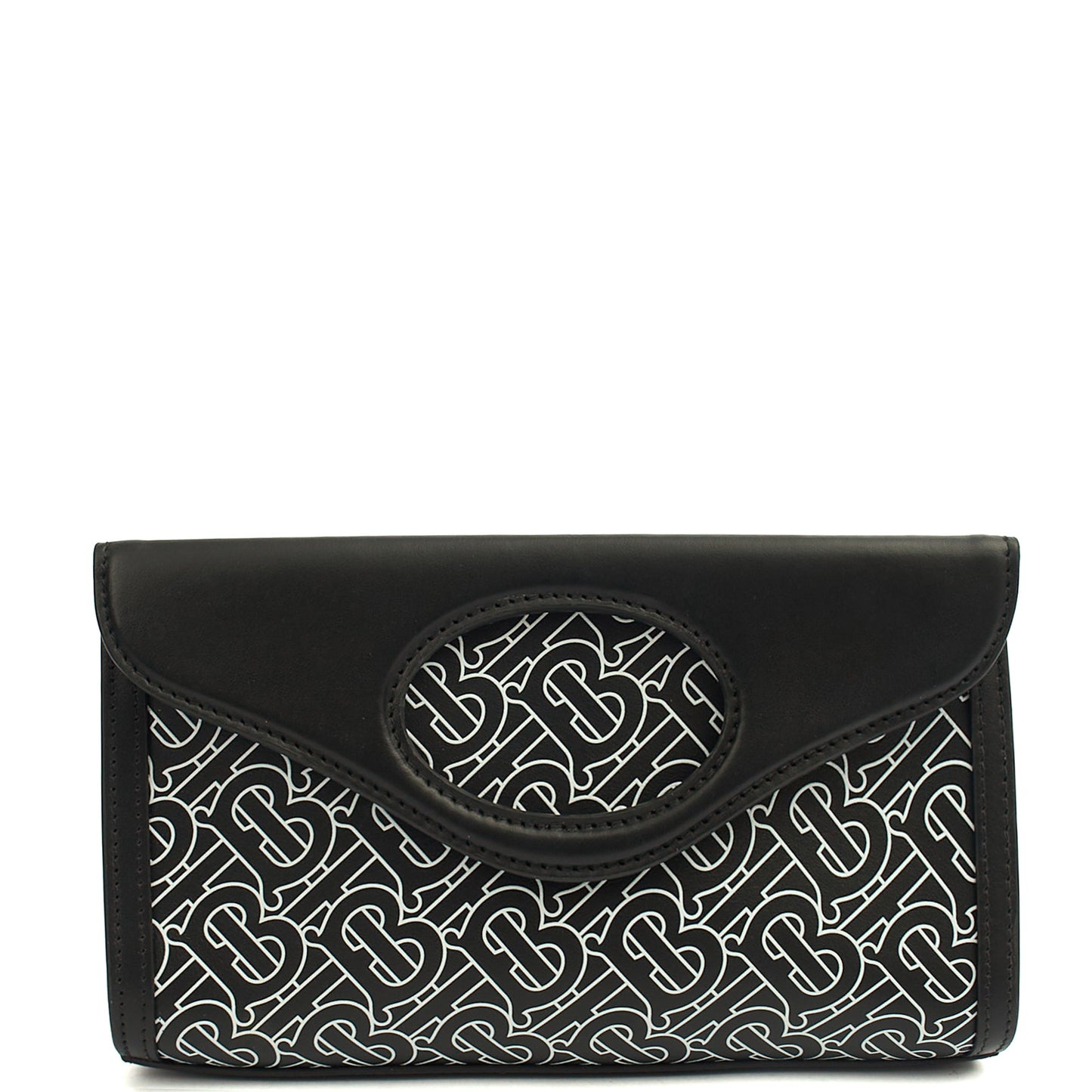 Burberry Cross Body Crossbody in Black, Leather — Back View