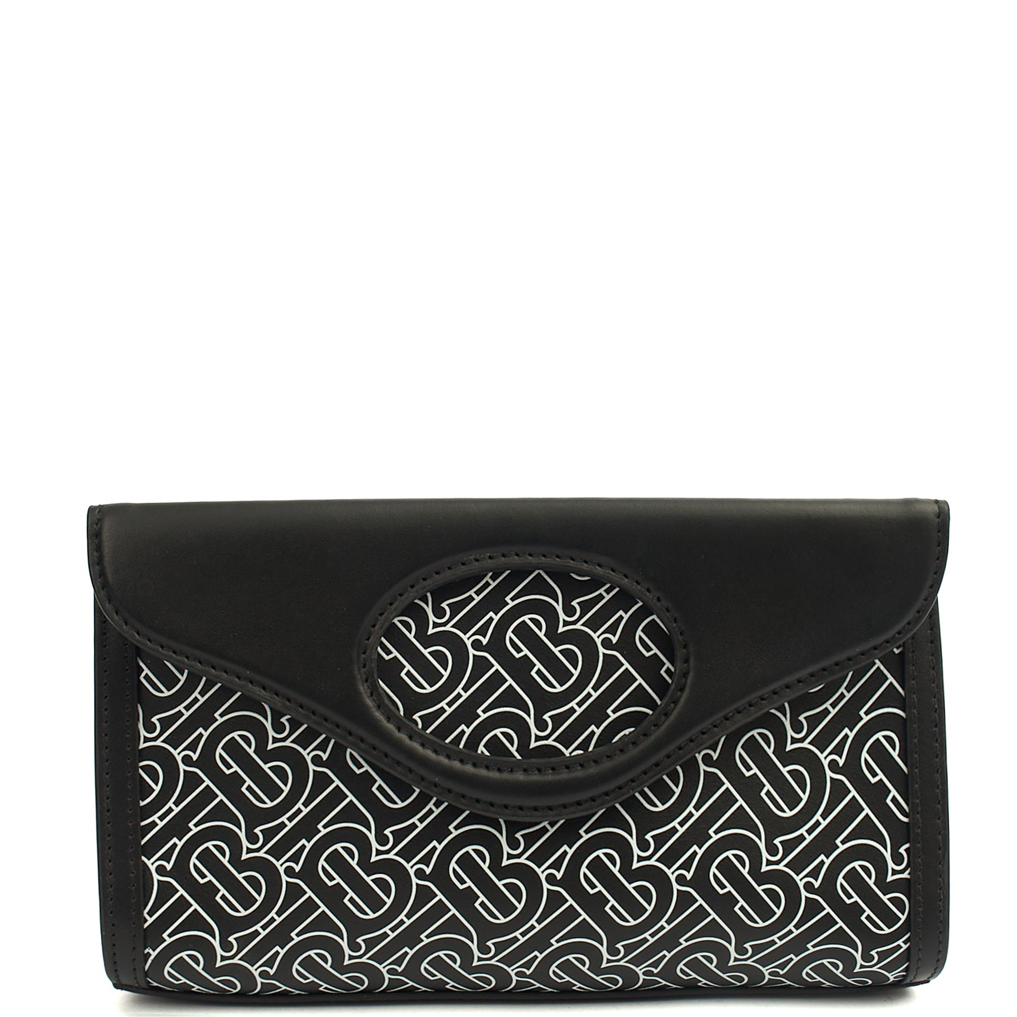 Burberry Cross Body Crossbody in Black, Leather — Back View