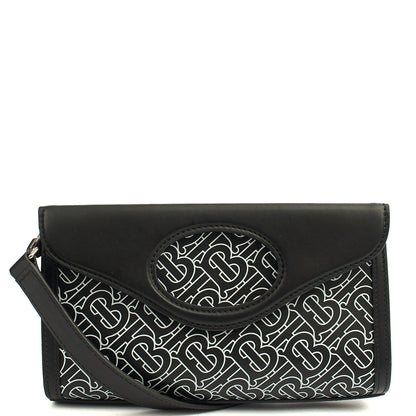 Burberry Cross Body Crossbody in Black, Leather — Front View