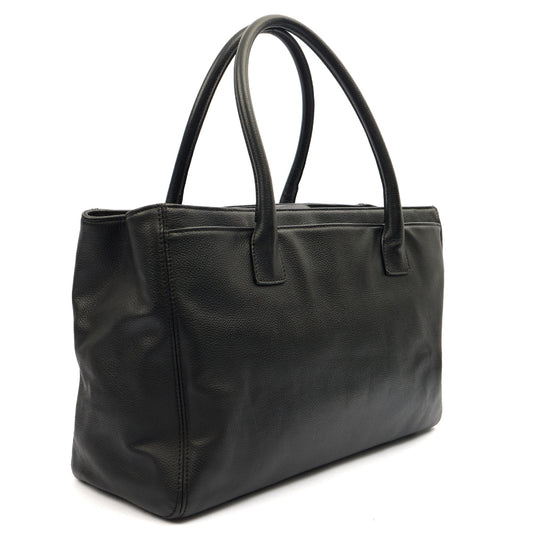 Chanel Tote Executive Shopper Tote in Black, Calfskin Leather — Side View