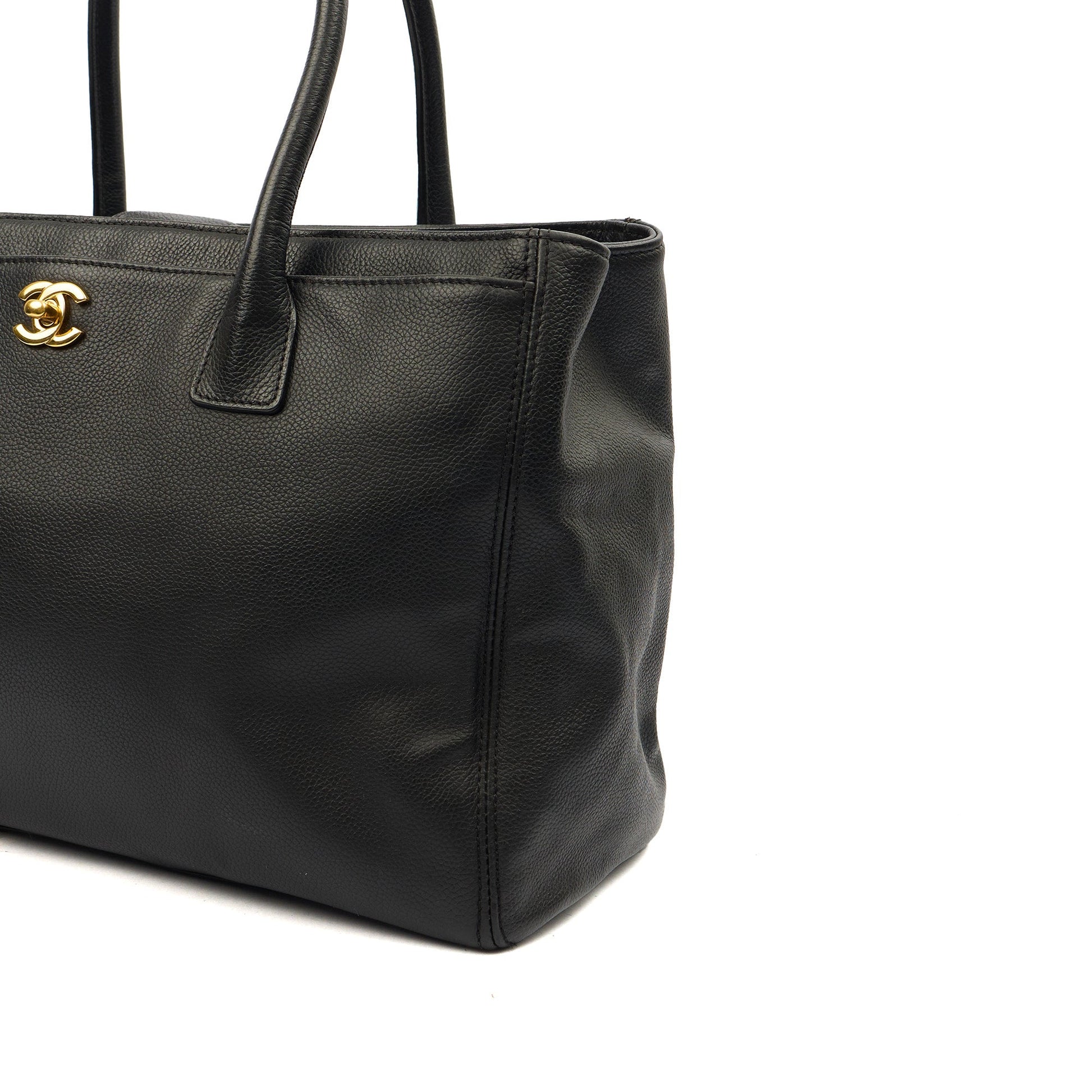 Chanel Tote Executive Shopper Tote in Black, Calfskin Leather — Alternate View 23