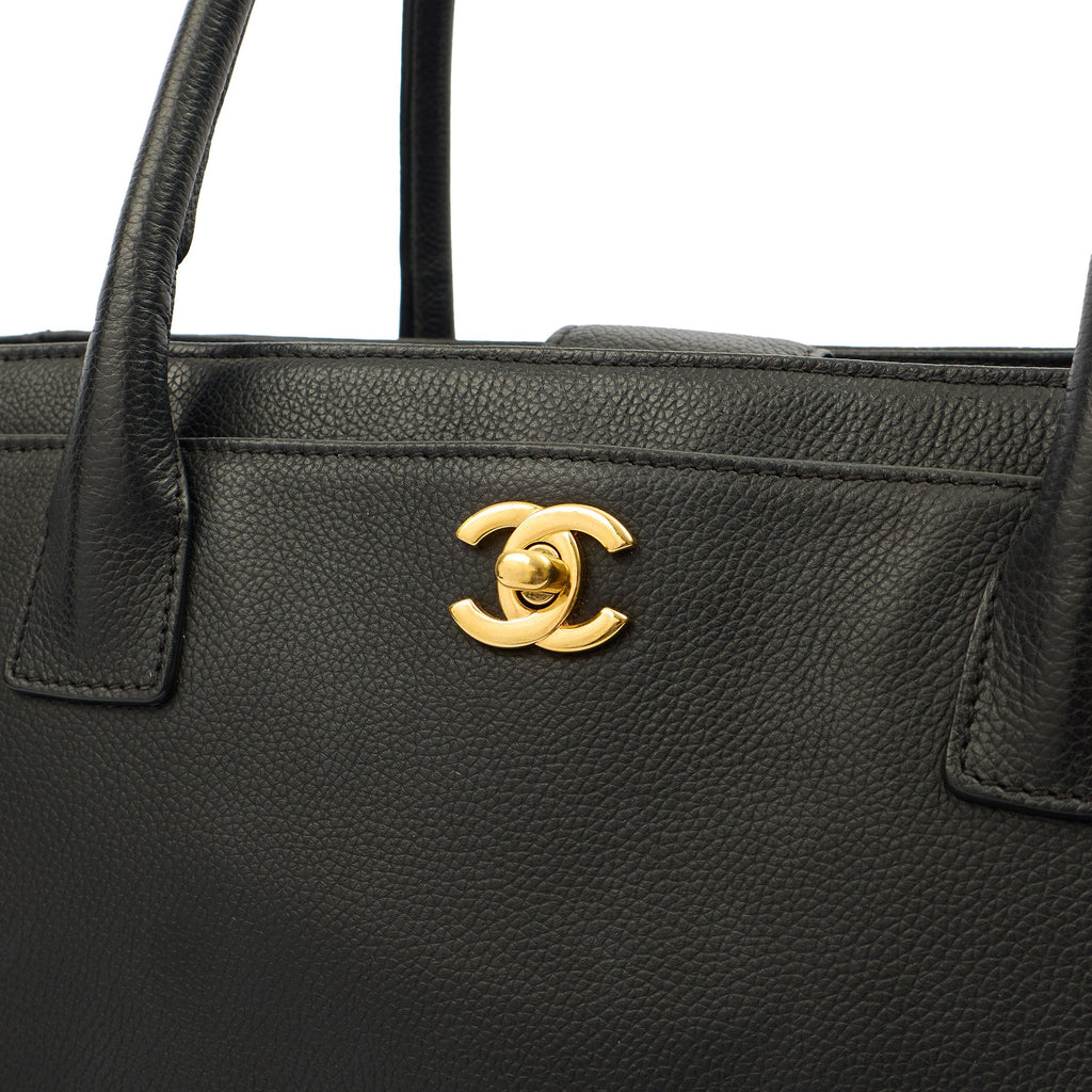 Chanel Tote Executive Shopper Tote in Black, Calfskin Leather — Alternate View 15