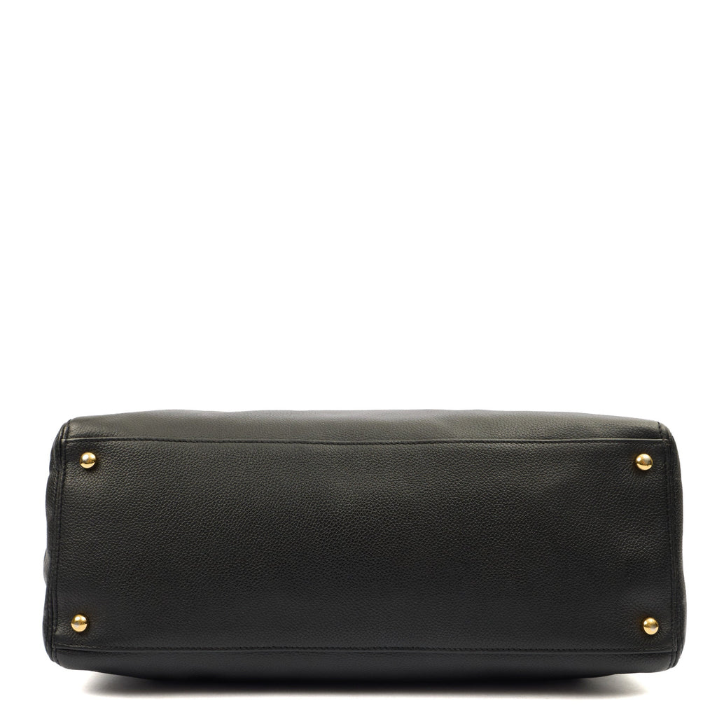 Chanel Tote Executive Shopper Tote in Black, Calfskin Leather — Top View