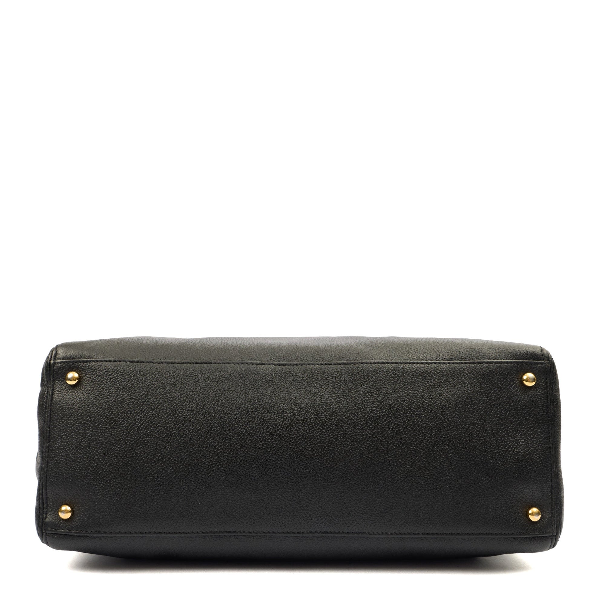 Chanel Tote Executive Shopper Tote in Black, Calfskin Leather — Top View