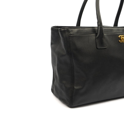 Chanel Tote Executive Shopper Tote in Black, Calfskin Leather — Alternate View 16