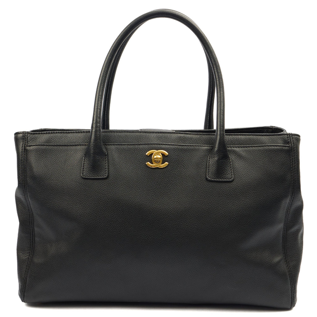 Chanel Tote Executive Shopper Tote in Black, Calfskin Leather — Alternate View 10