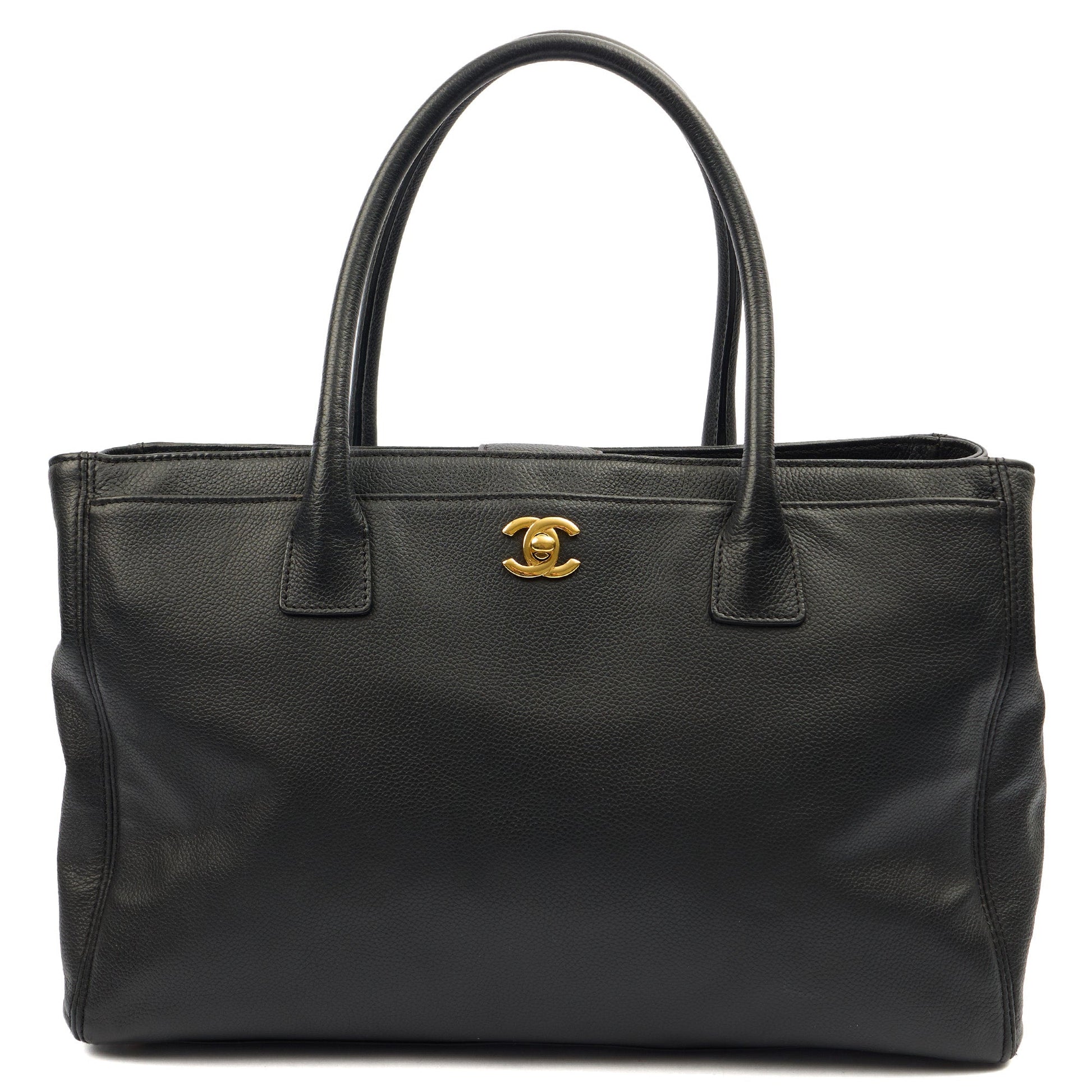 Chanel Tote Executive Shopper Tote in Black, Calfskin Leather — Alternate View 10