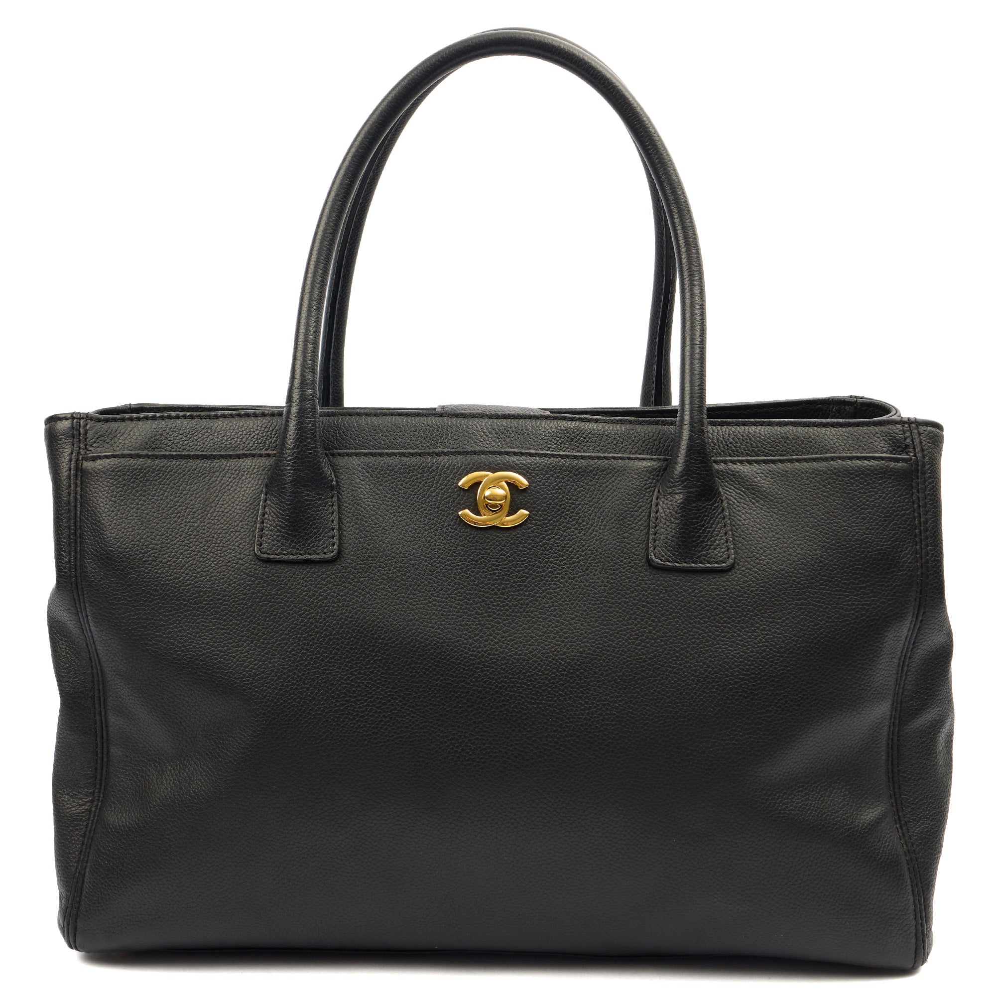 Chanel Tote Executive Shopper Tote in Black, Calfskin Leather — Alternate View 19
