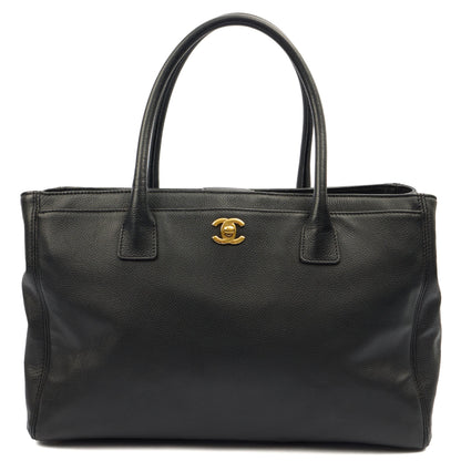 Chanel Tote Executive Shopper Tote in Black, Calfskin Leather — Alternate View 19