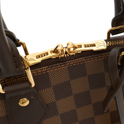 Louis Vuitton Top Handle Alma BB in Damier Ebene, Canvas — Lifestyle View