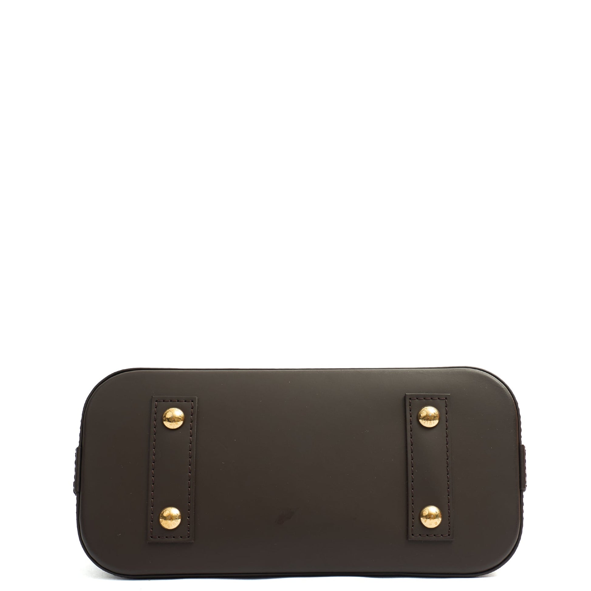 Louis Vuitton Top Handle Alma BB in Damier Ebene, Canvas — Detail View