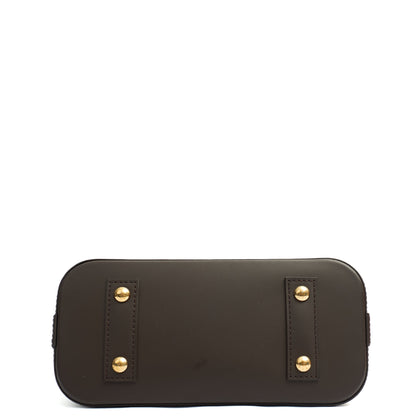 Louis Vuitton Top Handle Alma BB in Damier Ebene, Canvas — Detail View