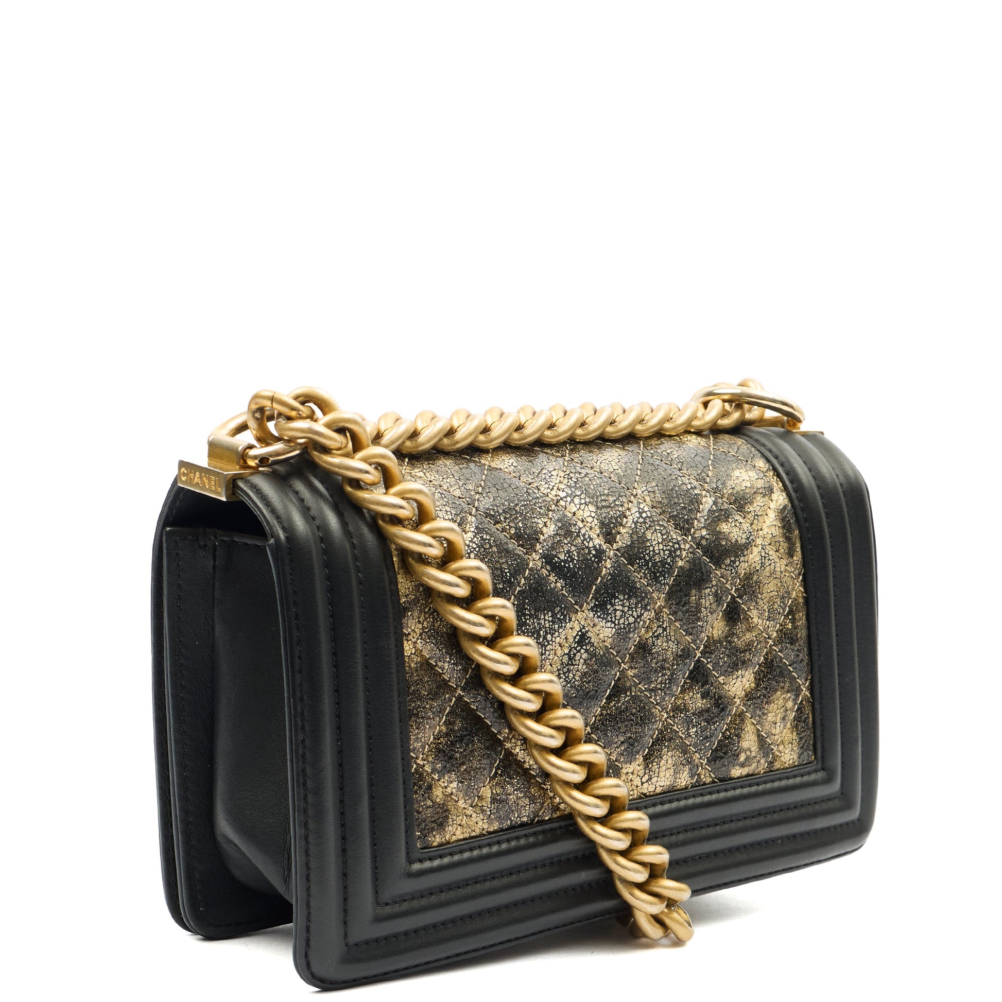 Chanel Mini Bag Boy - Mini in Metallic, Leather — Alternate View 13