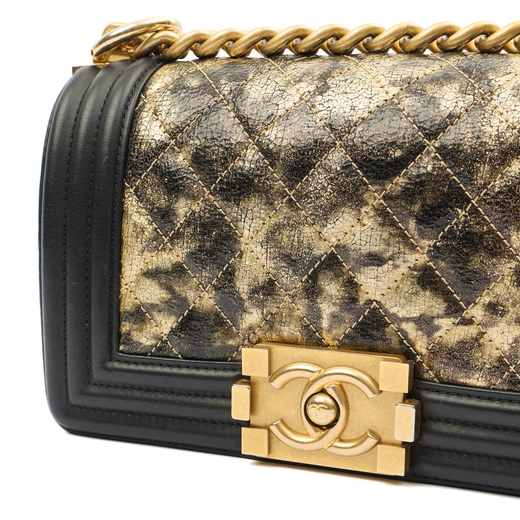 Chanel Mini Bag Boy - Mini in Metallic, Leather — Alternate View 19