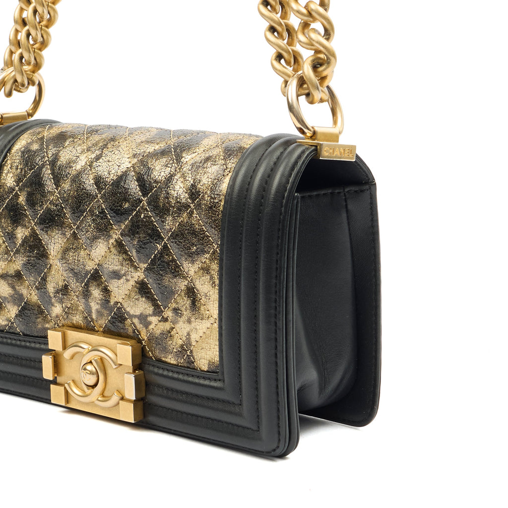 Chanel Mini Bag Boy - Mini in Metallic, Leather — Alternate View 10