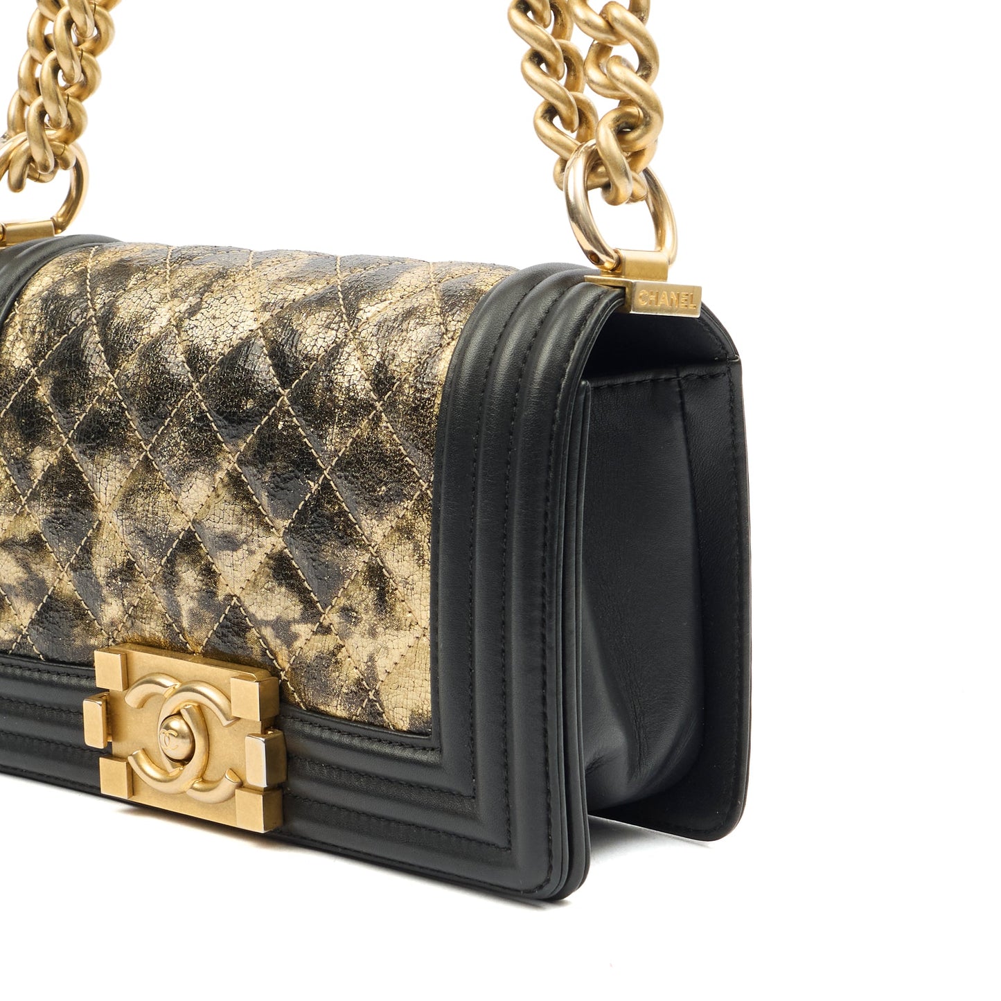 Chanel Mini Bag Boy - Mini in Metallic, Leather — Alternate View 10