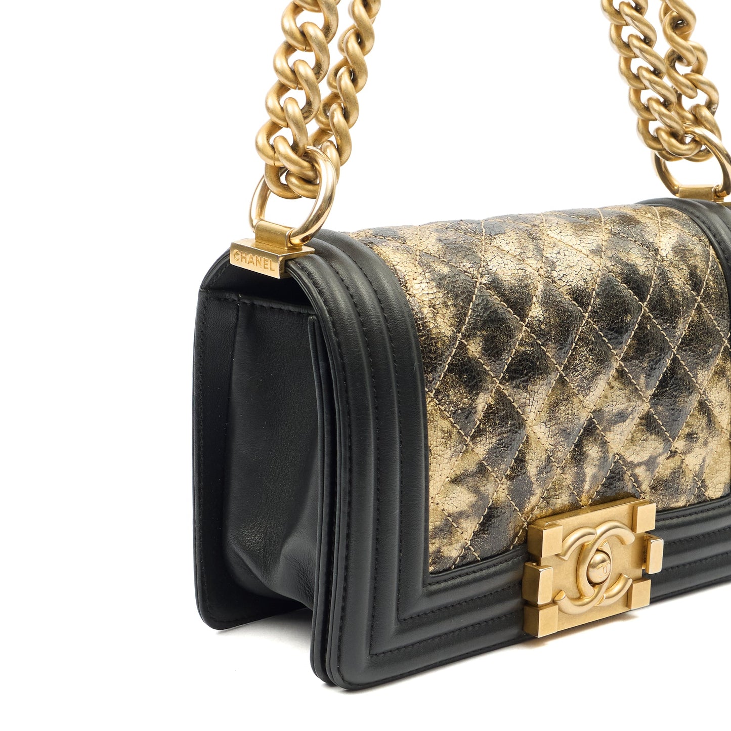 Chanel Mini Bag Boy - Mini in Metallic, Leather — Alternate View 18