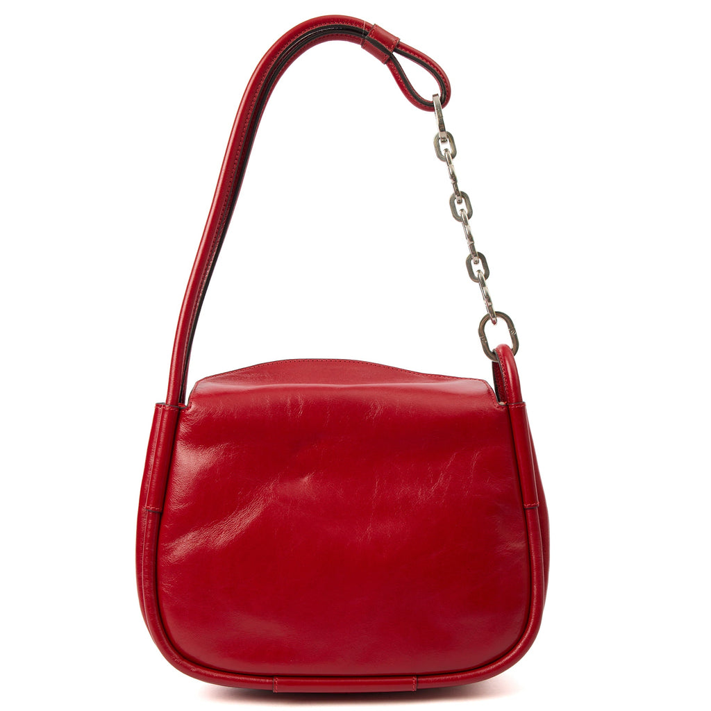 Mulberry Shoulder Bag Link Shoulder Bag in Lancaster Red, Leather — Top View