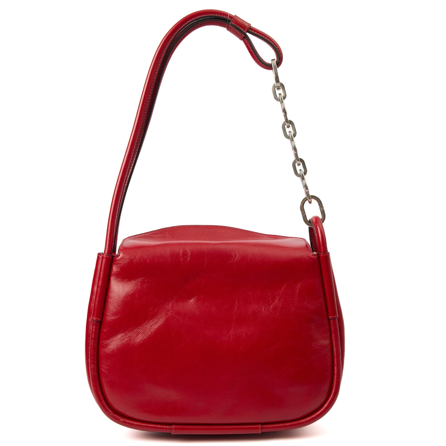 Mulberry Shoulder Bag Link Shoulder Bag in Lancaster Red, Leather — Top View
