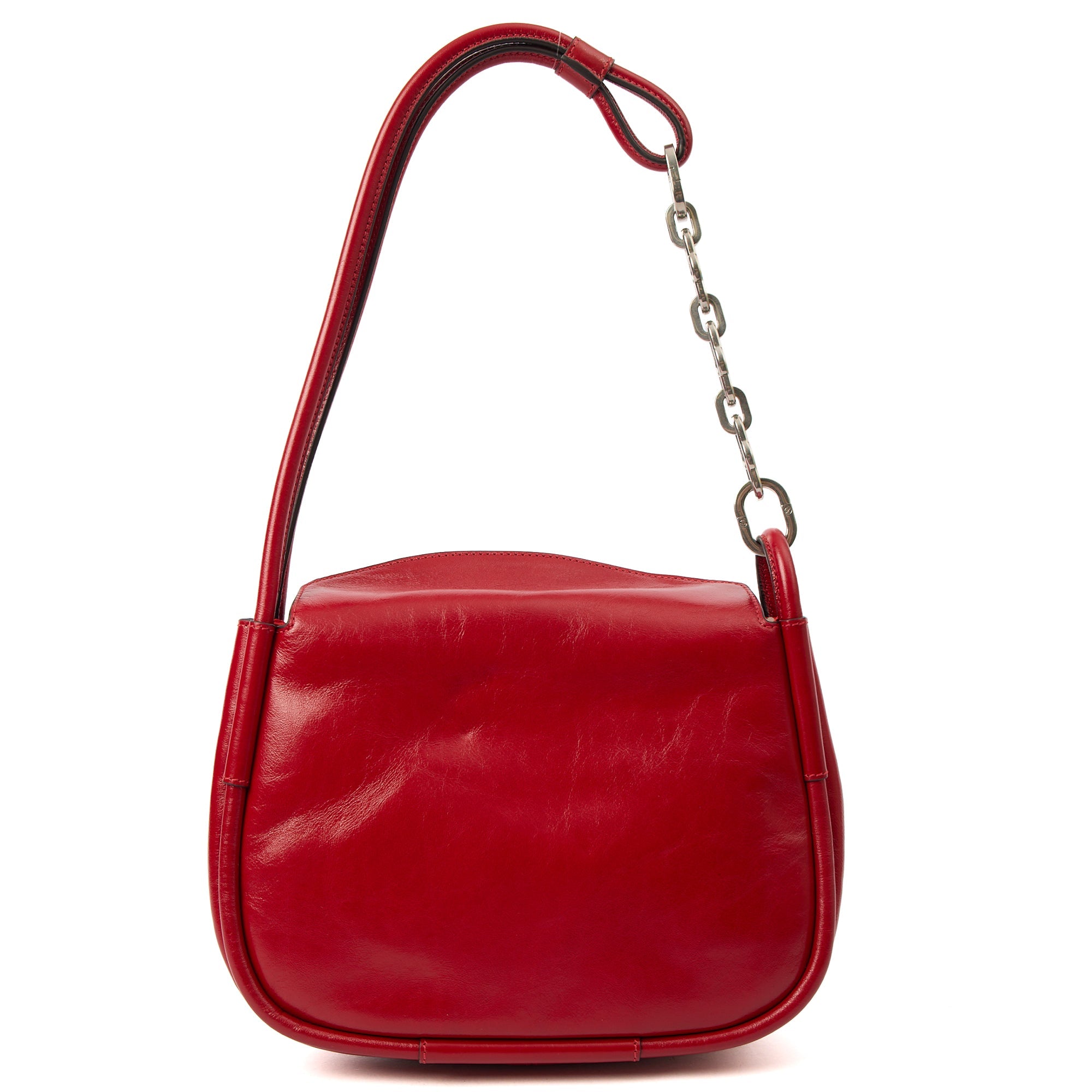 Mulberry Shoulder Bag Link Shoulder Bag in Lancaster Red, Leather — Top View