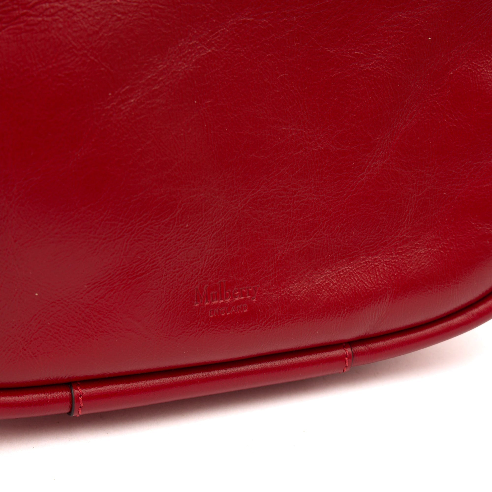 Mulberry Shoulder Bag Link Shoulder Bag in Lancaster Red, Leather — Lifestyle View