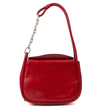 Mulberry Shoulder Bag Link Shoulder Bag in Lancaster Red, Leather — Front View