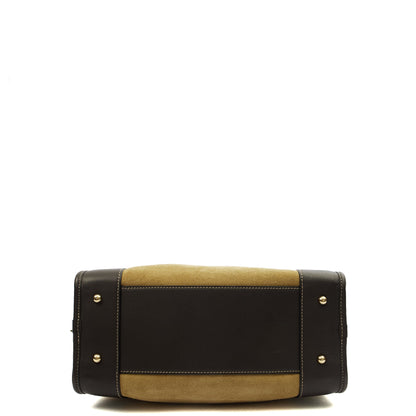 Loewe Top Handle Amazona 28 in Brown, Suede — Top View