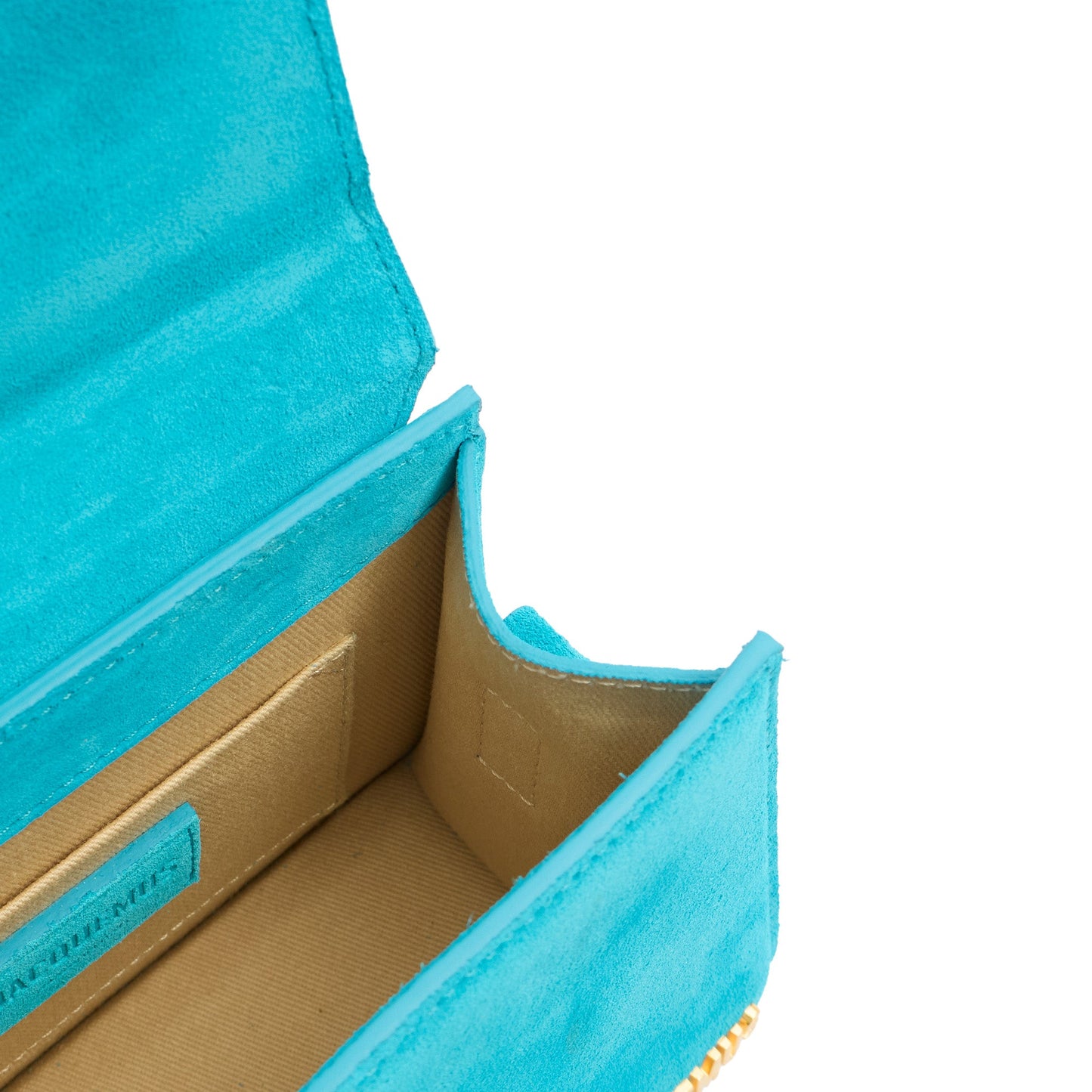 Jacquemus Top Handle Le Chiquito Moyen in Blue, Suede — Alternate View 11