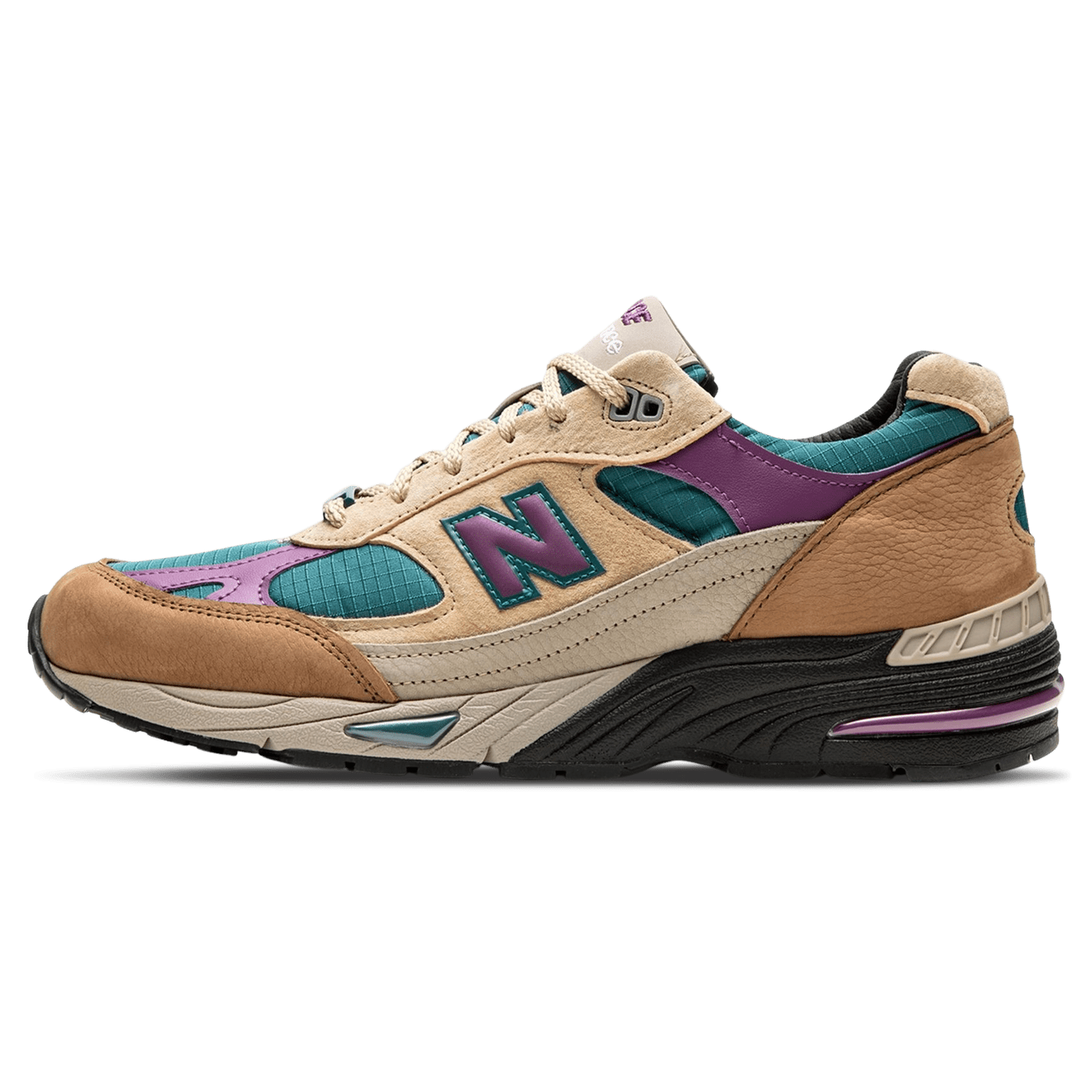 Palace x New Balance 991 Made in England 'Taos Taupe Grape' — UK 3.5 | EU 36 | US 4 — Front View