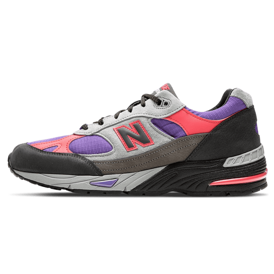 Palace x New Balance 991 Made in England 'Black Ultra Violet' — UK 3.5 | EU 36 | US 4 — Front View
