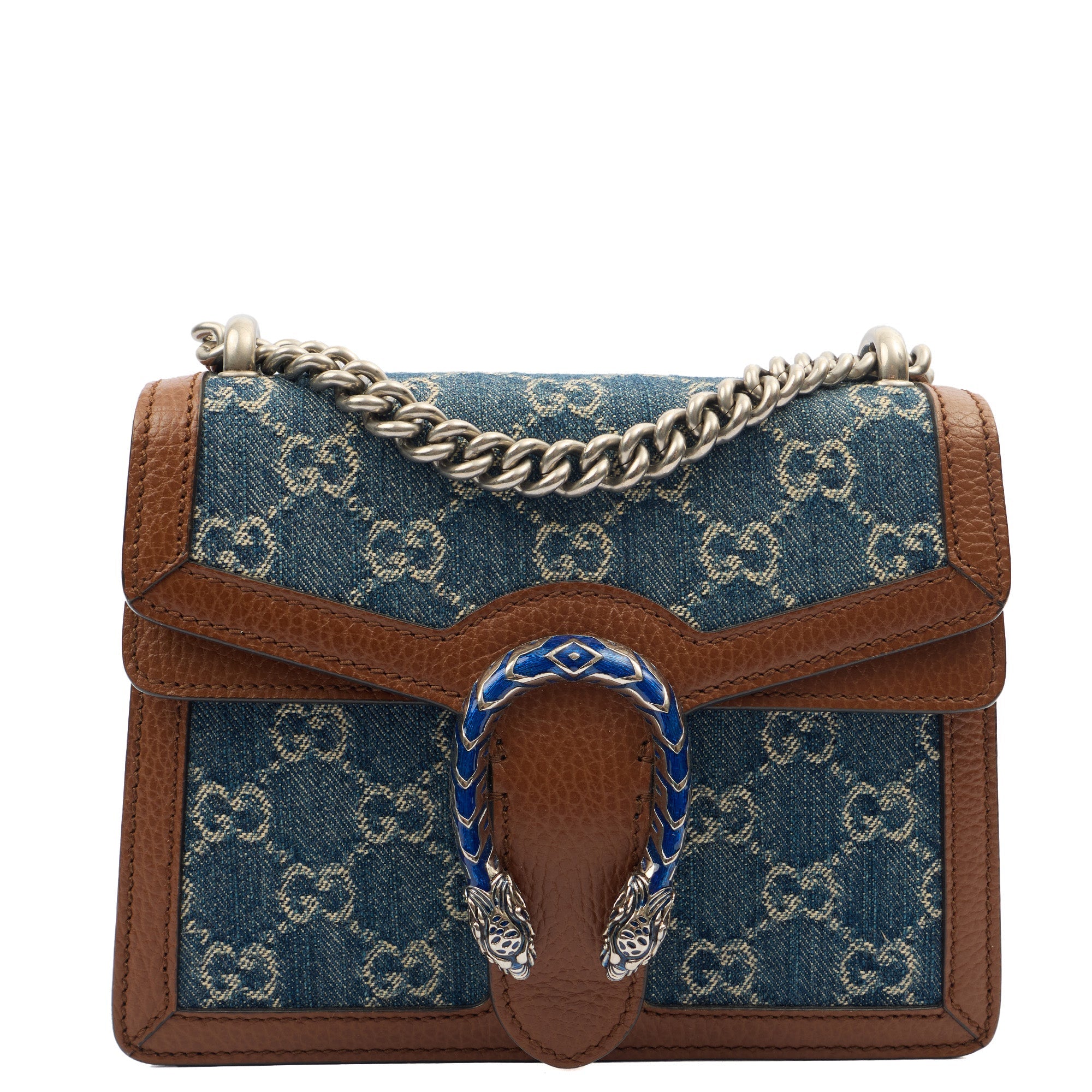 Gucci Cross Body Dionysus - Mini in Brown, Fabric — Front View