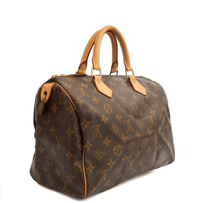 Louis Vuitton Tote Speedy 30 in Monogram, Canvas — Side View