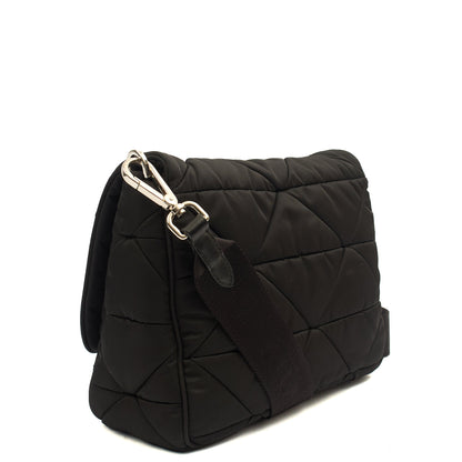 Prada Cross Body Padded Re-Nylon Shoulder Bag in Black, Nylon — Alternate View 14