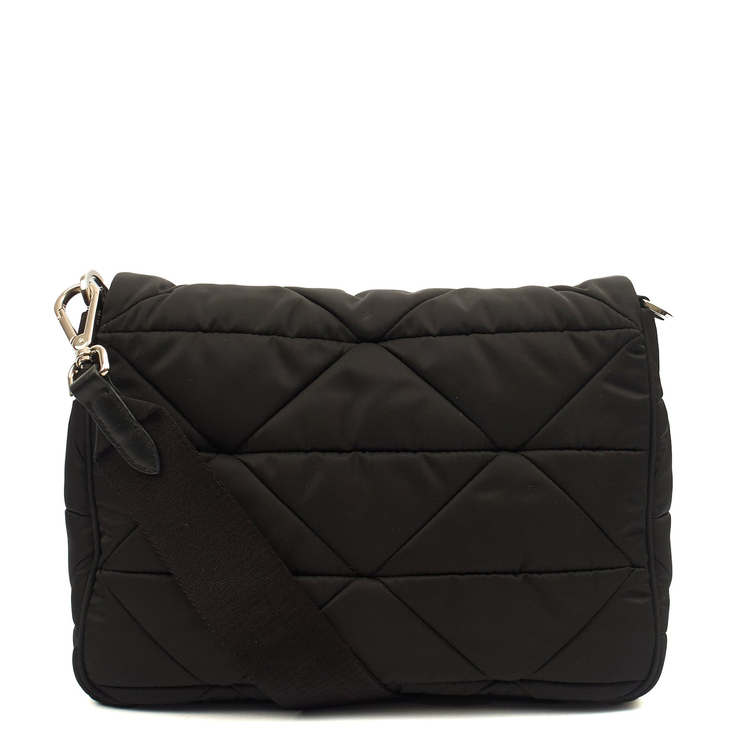 Prada Cross Body Padded Re-Nylon Shoulder Bag in Black, Nylon — Alternate View 9