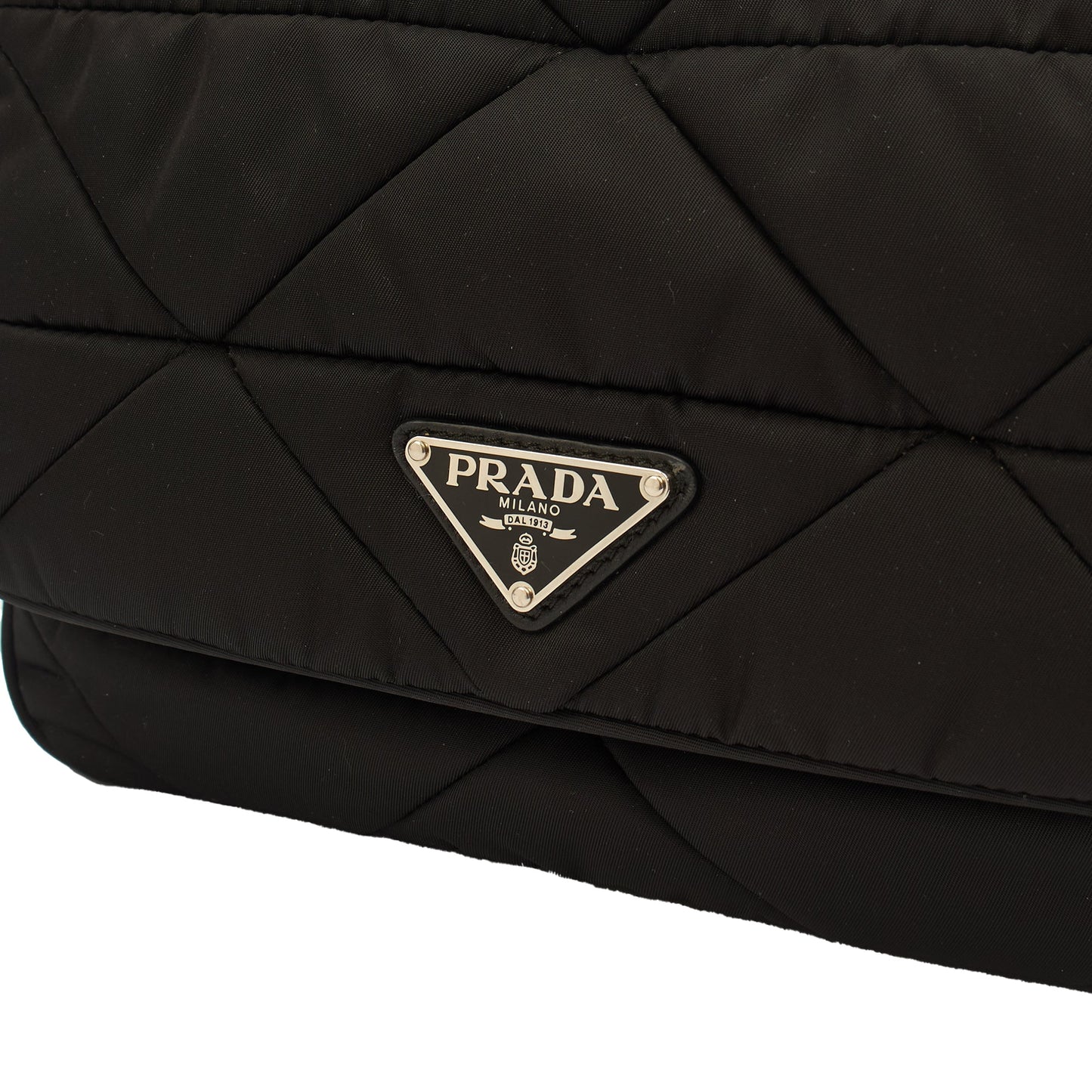 Prada Cross Body Padded Re-Nylon Shoulder Bag in Black, Nylon — Alternate View 12
