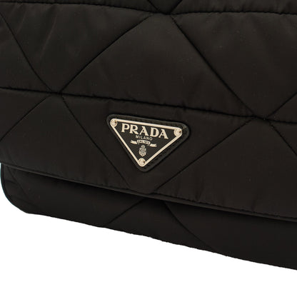 Prada Cross Body Padded Re-Nylon Shoulder Bag in Black, Nylon — Alternate View 12