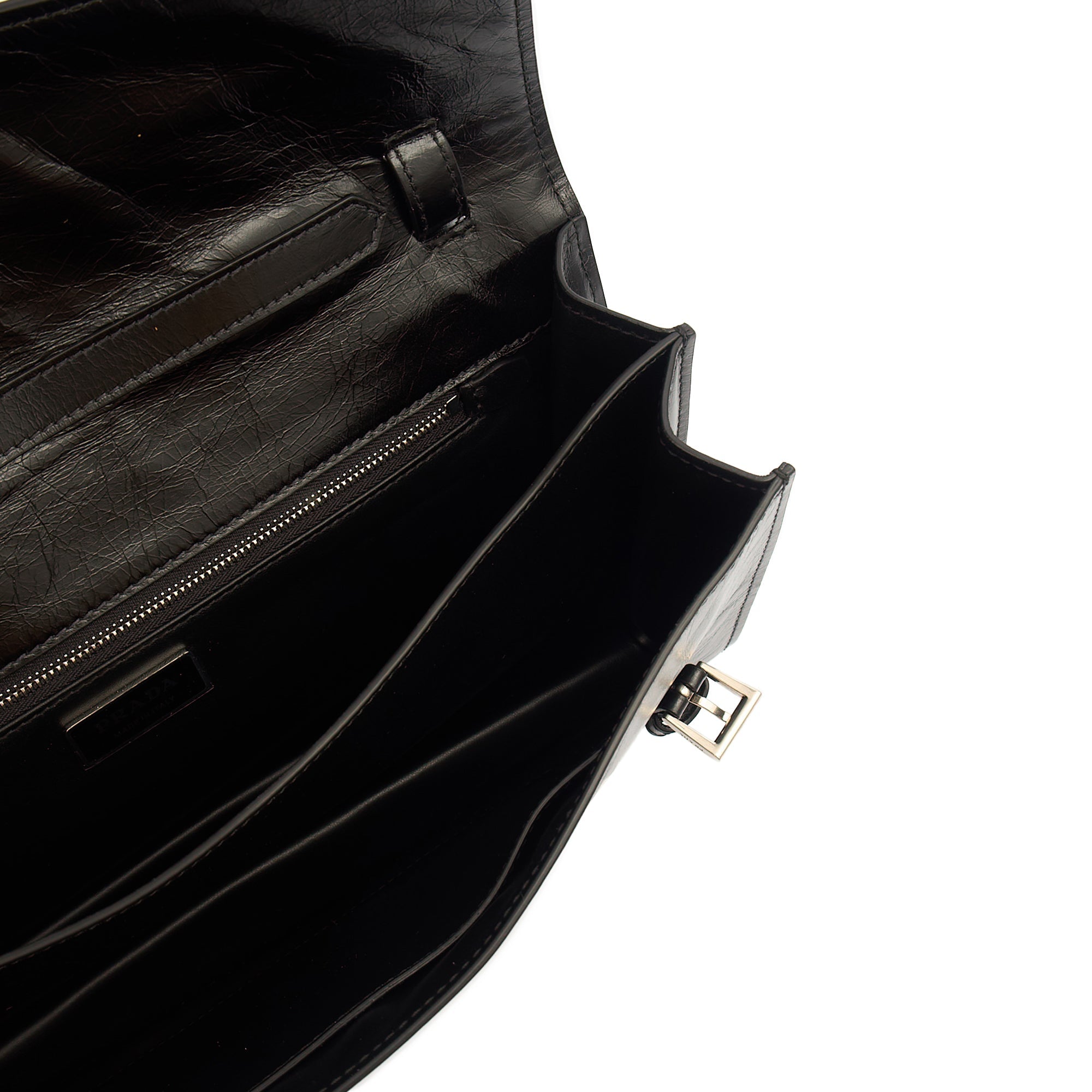 Prada Cross Body Saffiano Soft in Black, Leather — Alternate View 17