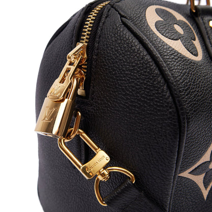 Louis Vuitton Top Handle Speedy Bandouliere 25 in Black, Empreinte Leather — Alternate View 14