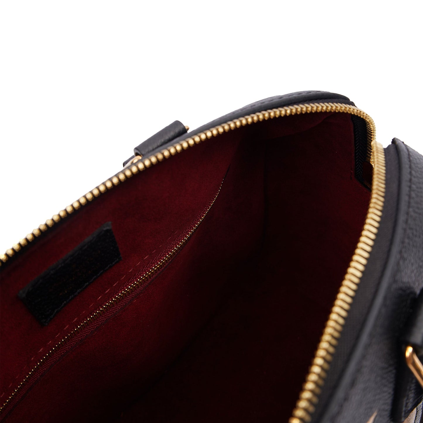 Louis Vuitton Top Handle Speedy Bandouliere 25 in Black, Empreinte Leather — Top View