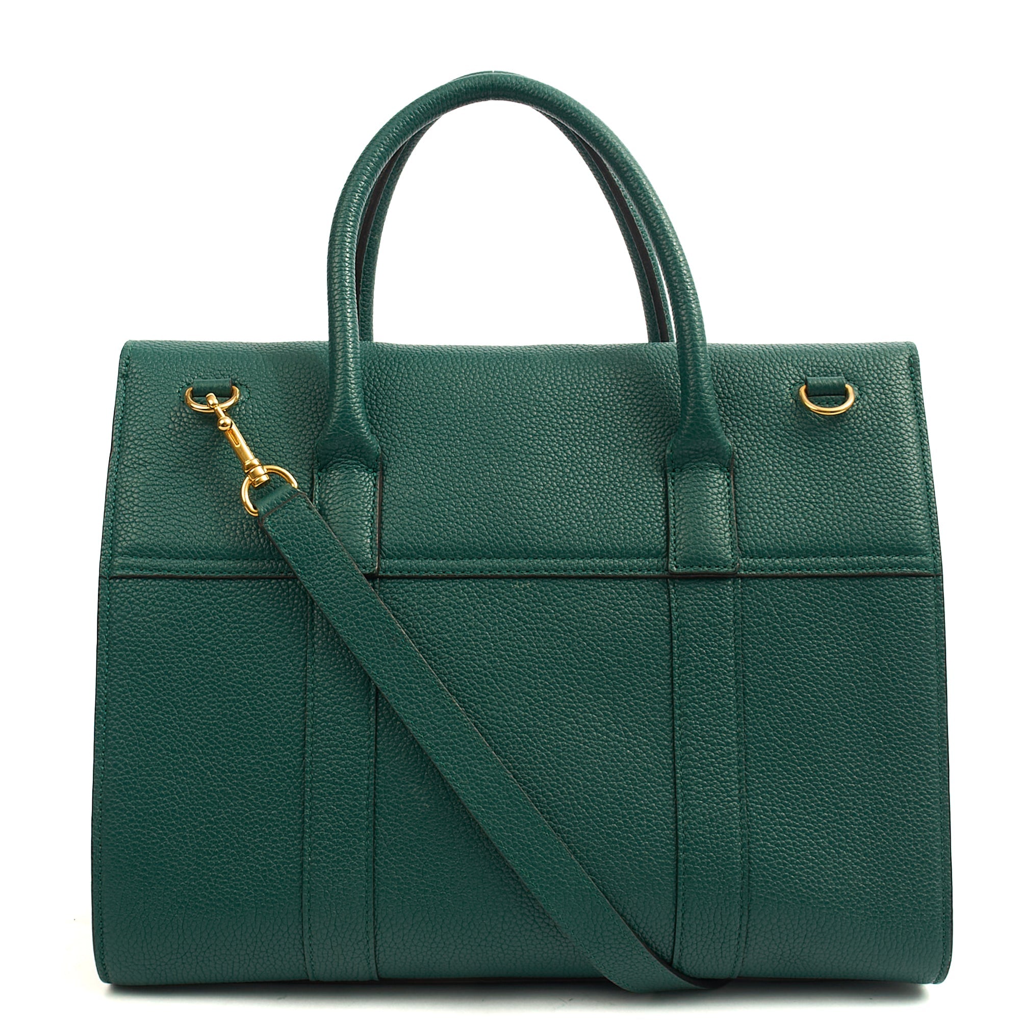 Mulberry Tote Bayswater with Strap in Ocean Green, Calfskin Leather — Top View
