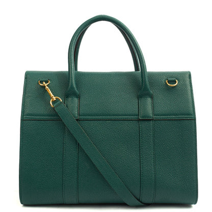 Mulberry Tote Bayswater with Strap in Ocean Green, Calfskin Leather — Top View