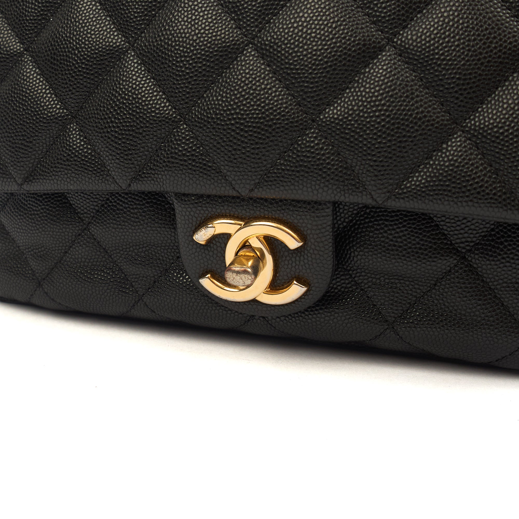 Chanel Cross Body Chain Around Flap in Black, Caviar Leather — Lifestyle View