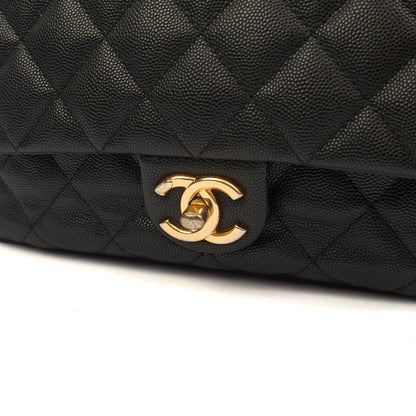 Chanel Cross Body Chain Around Flap in Black, Caviar Leather — Alternate View 16