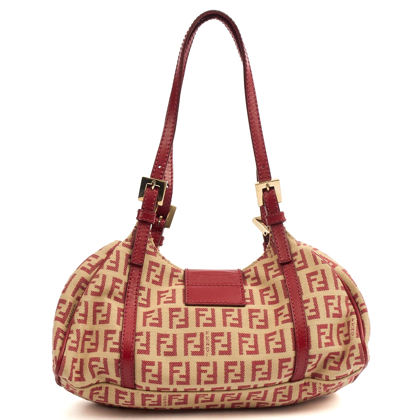 Fendi Mini Bag Zucca Tote in Red, Canvas — Alternate View 15