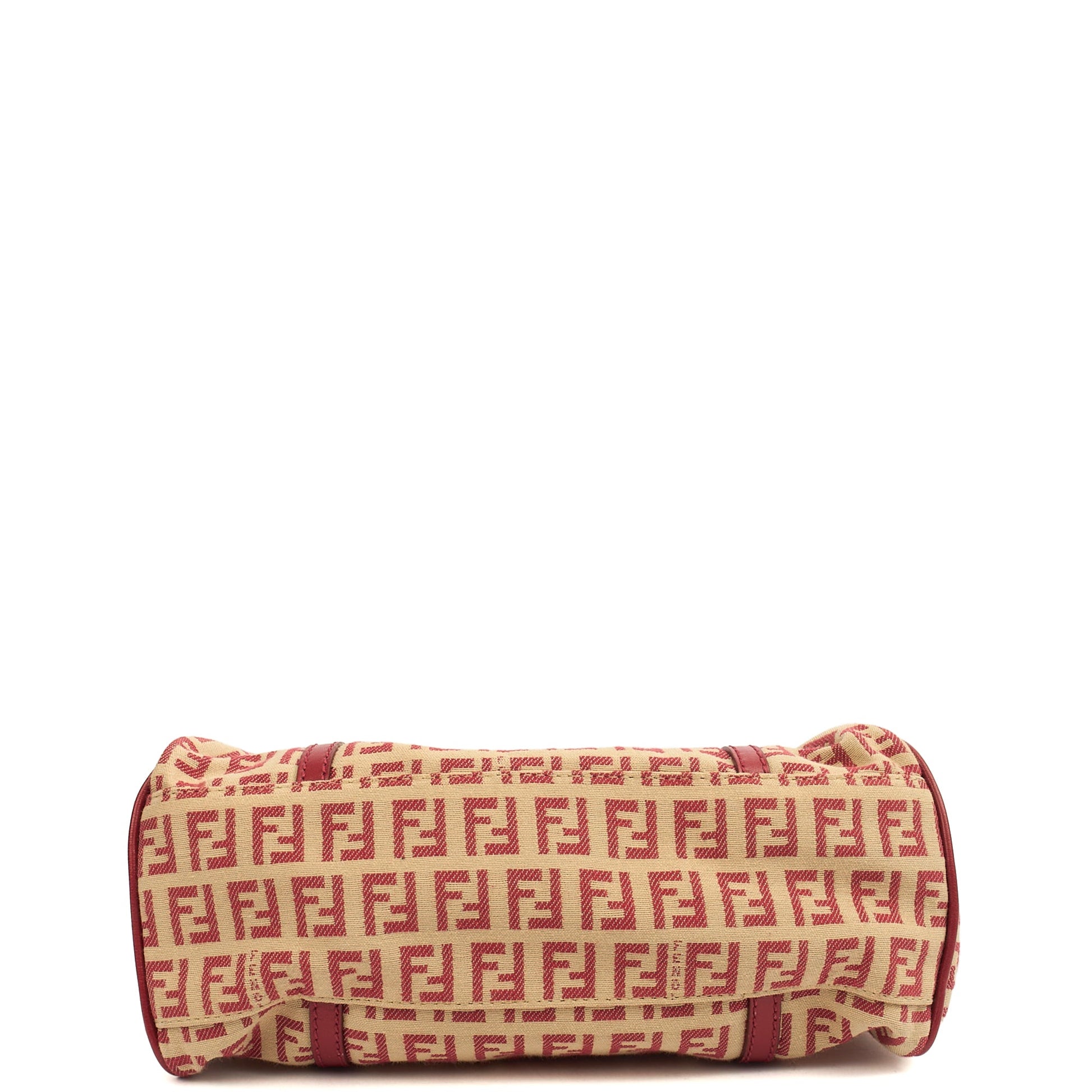 Fendi Mini Bag Zucca Tote in Red, Canvas — Top View