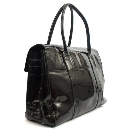 Mulberry Tote Bayswater Heritage in Black, Patent Leather — Side View