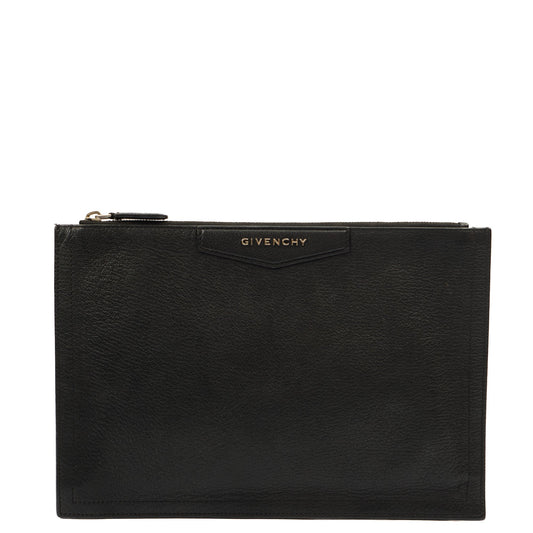 Givenchy Clutch Antigona Clutch in Black, Goat Skin — Front View